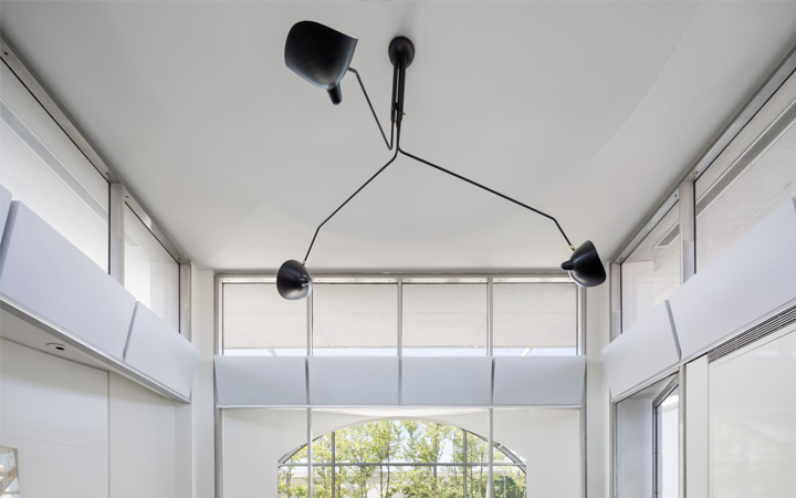 3 Arm Ceiling Lamp by Serge Mouille Pendant Lamps 3 Arm Ceiling Lamp by Serge Mouille Pendant Lamps
